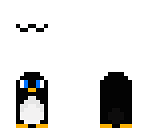 penguin with floating mustache
