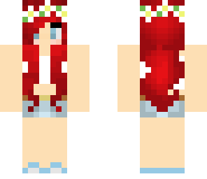 red hair floral hipster