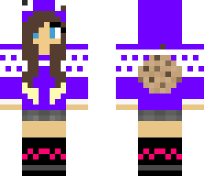 cookie monster girl purple cute