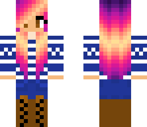 tan girl with purple hair