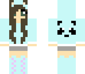 blue panda girl