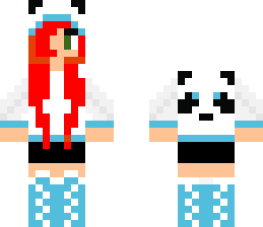 edited blue panda girl skin