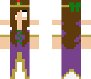herobrine queen with brown hair
