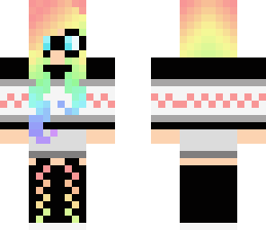 rainbow music girl