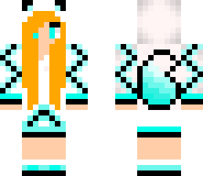 blue white wolf girl