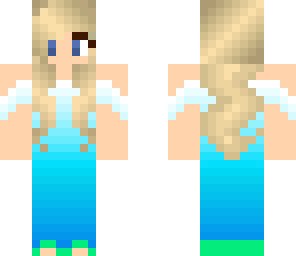 blue prom girl