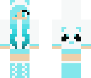 blue panda girl