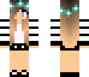 black white and blue flower girl