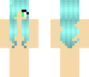 blue hair girl skin base