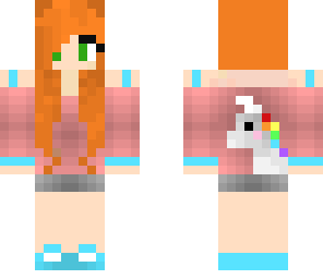edited ginger unicorn  girl