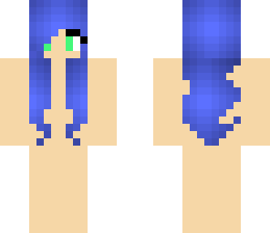 dark blue hair girl skin base