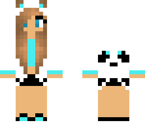 blue panda girl