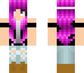 half herobrine half enderwoman