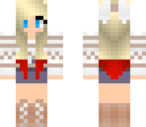 blonde with red tips