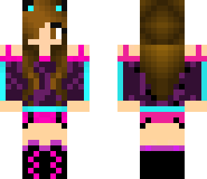purple girl with headphones