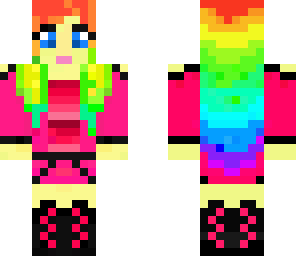 rainbow hair girl