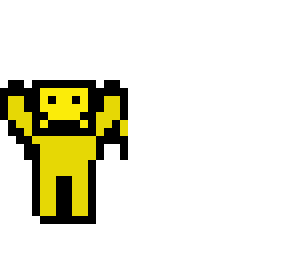 yellow square face smiley man