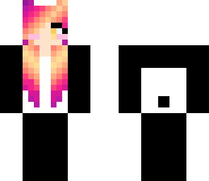 kawaii sunset girl in panda suit