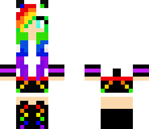 panda rainbow girl by bruninha123