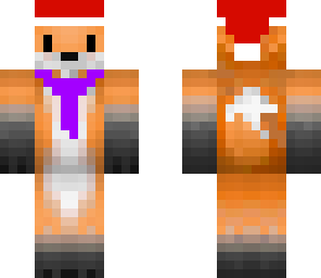 le fox with christmas hat 