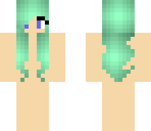 turquoise hair girl skin base