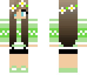 green winter girl