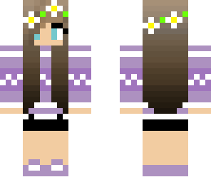 purple winter girl