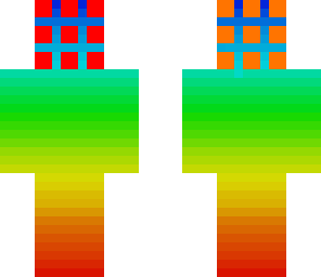 rubik's cube head rainbow
