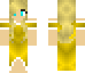 girl in a gold dress