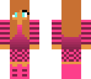 the pink girl with the blue eyes