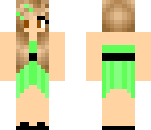 green wedding girl