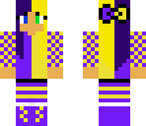 two face yellow and purple