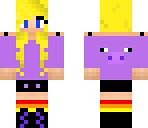 purple pig hoodie girl
