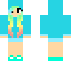 rainbowed haired girl