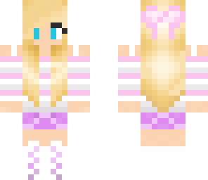 purple striped girl