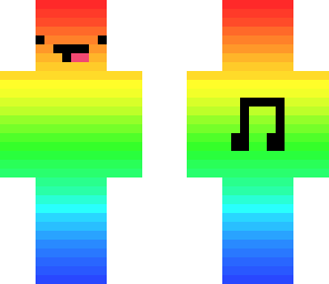edited rainbow deep face with headphones