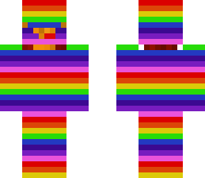 rainbow stripe derp face