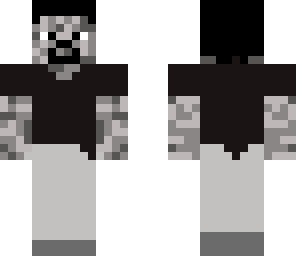 black and white steve