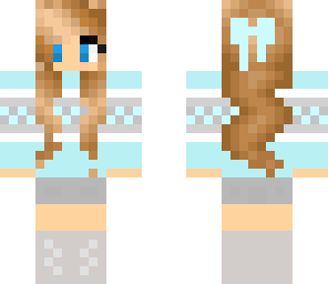 blue winter girl
