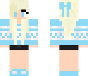 blue winter girl