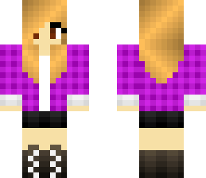 purple plad girl