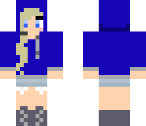 blond girl with hoodie and ponytail