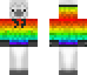llama with rainbow hoodie