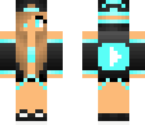neon blue youtube girl