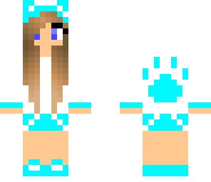 dog girl's blue twin sister