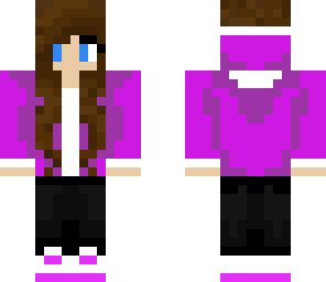 girl with a pink hoodie