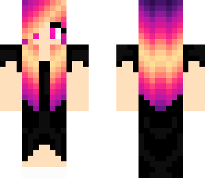 sunset girl with black dress
