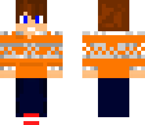 orange sweater