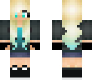 cute girl with aqua ends
