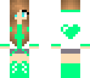 sea green heart girl